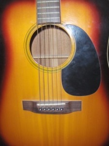 Close-up of acoustic guitar